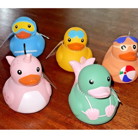 Target Other - Target Bullseye Playground Summer 2025 Rubber Duck 5pc Set Ducks Narwhal Mermaid